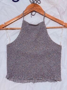 Floral Halter Crop Top